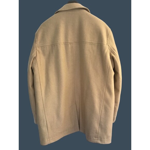 LONDON FOG MENS PENDLETON JACKET 60% WOOL COAT POCKETS BUTTON-UP BEIGE SIZE XXL - Picture 2 of 9